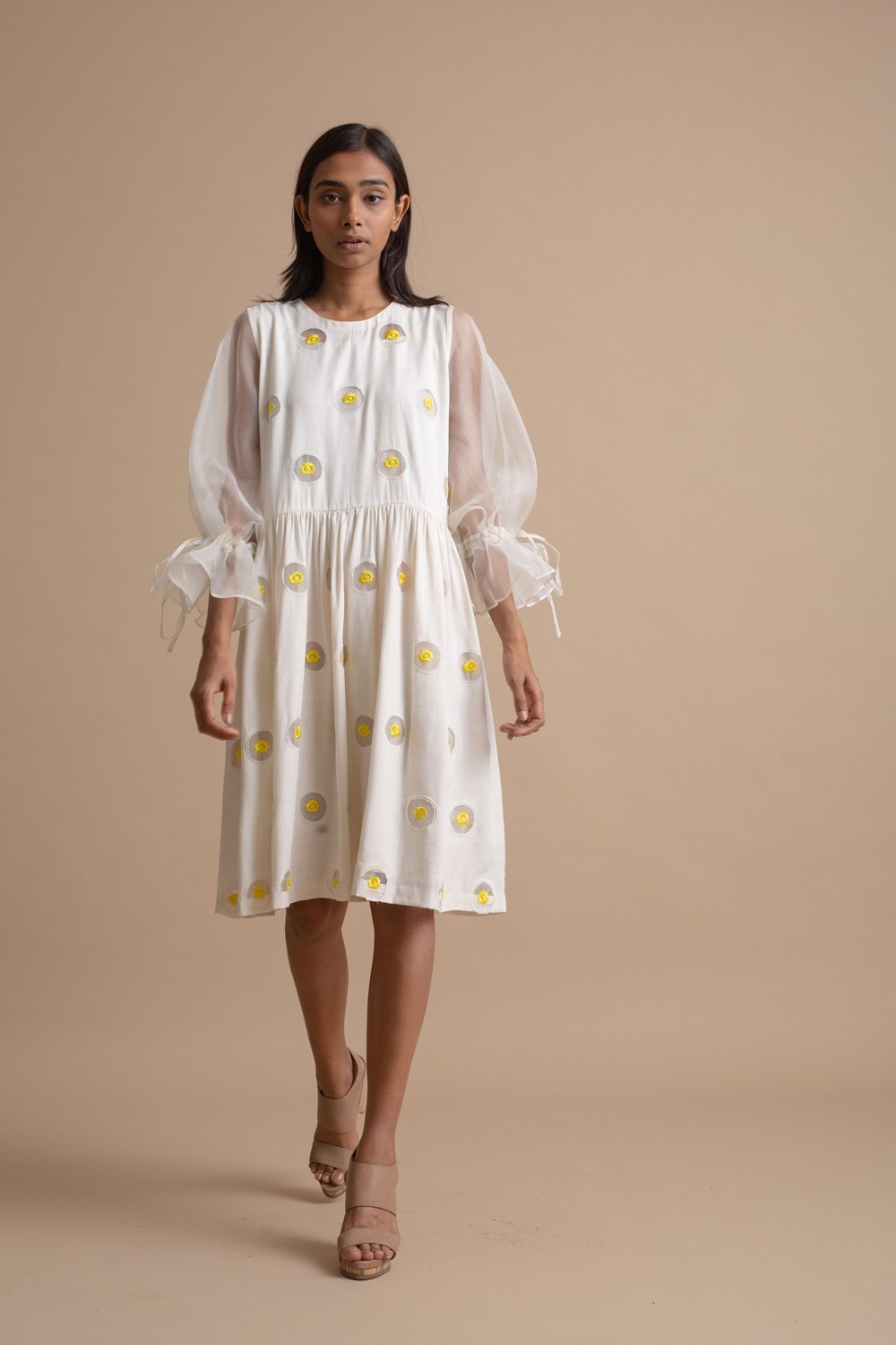 Sheer Sleeve Peek-a-boo Dress | Rescue