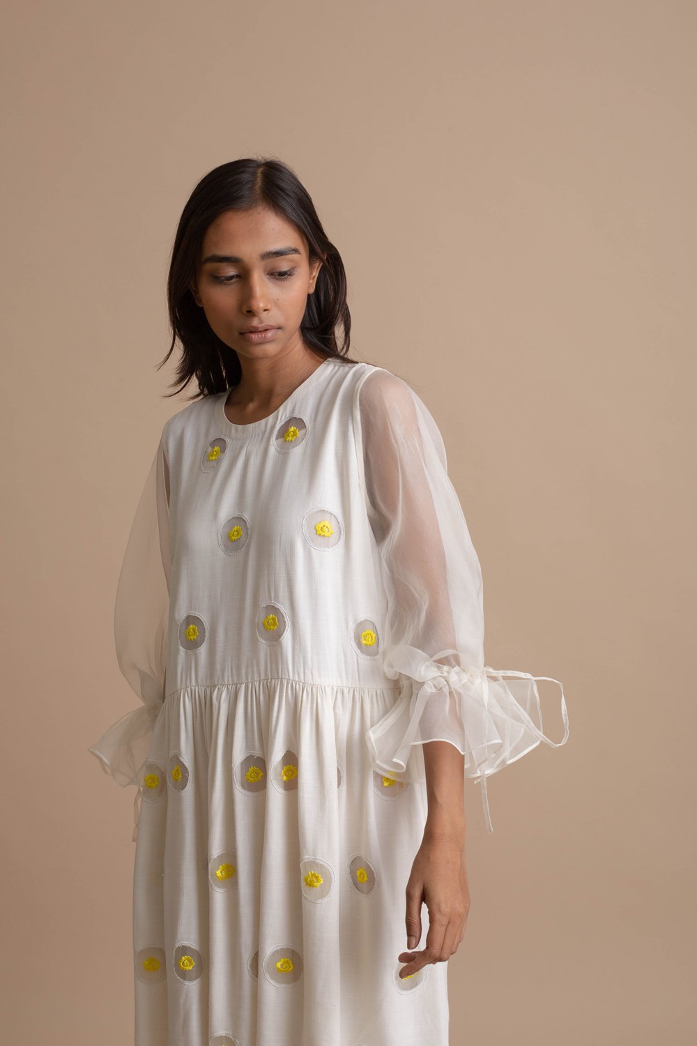 Sheer Sleeve Peek-a-boo Dress | Rescue
