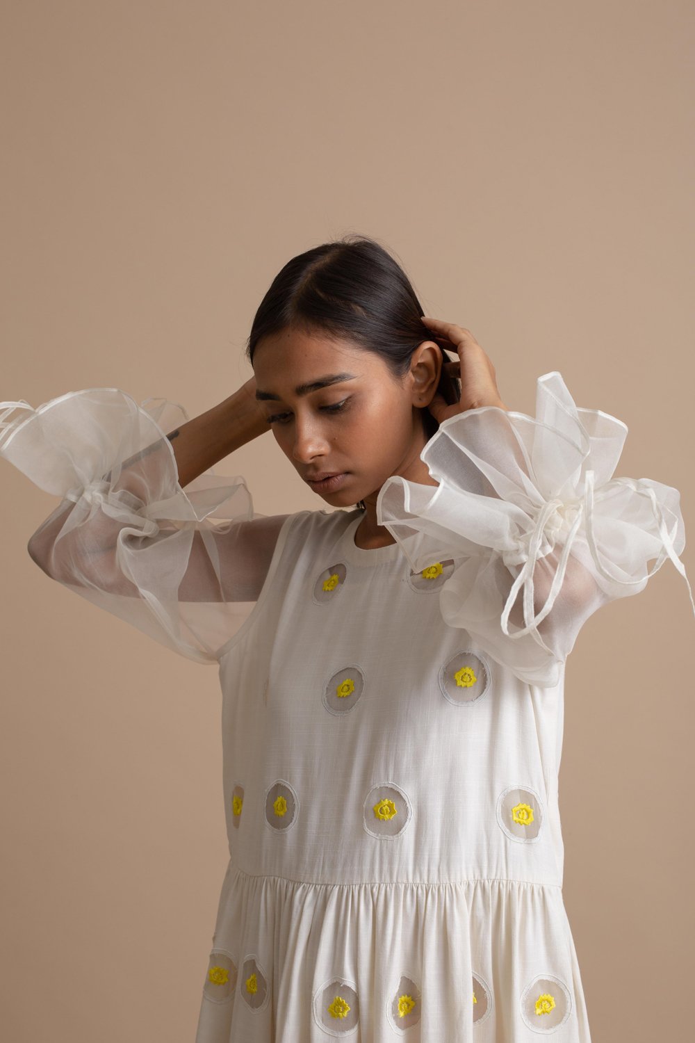 Sheer Sleeve Peek-a-boo Dress | Rescue