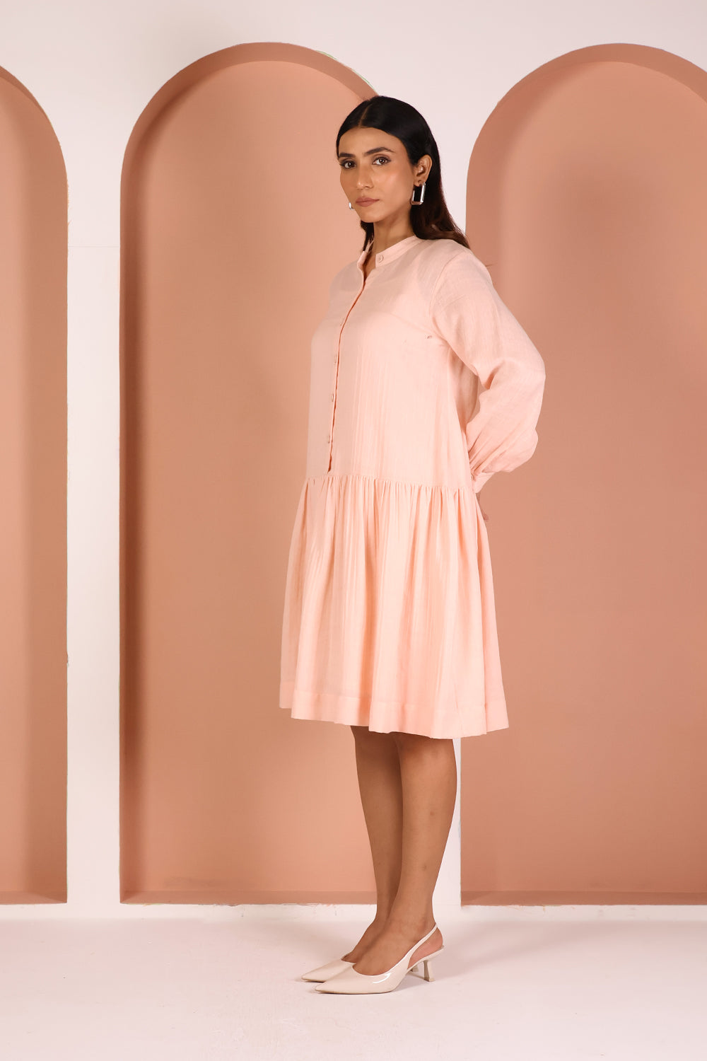 TIRA PINK SOLID DRESS