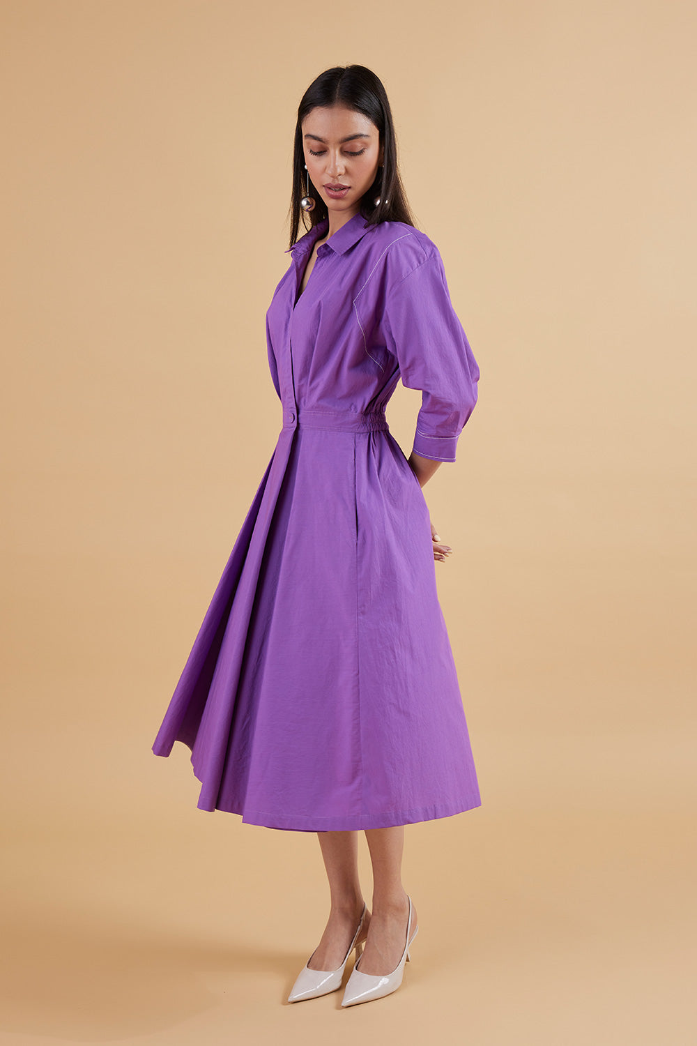 ELEANOR BERRY SOLID DRESS