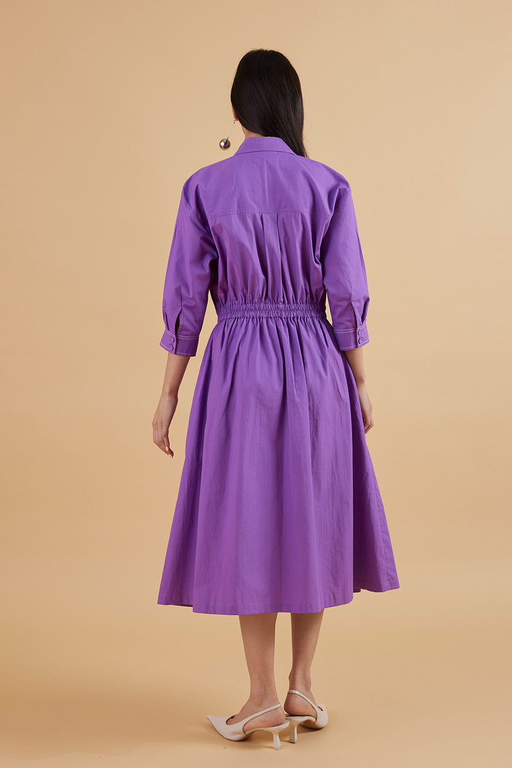 ELEANOR BERRY SOLID DRESS