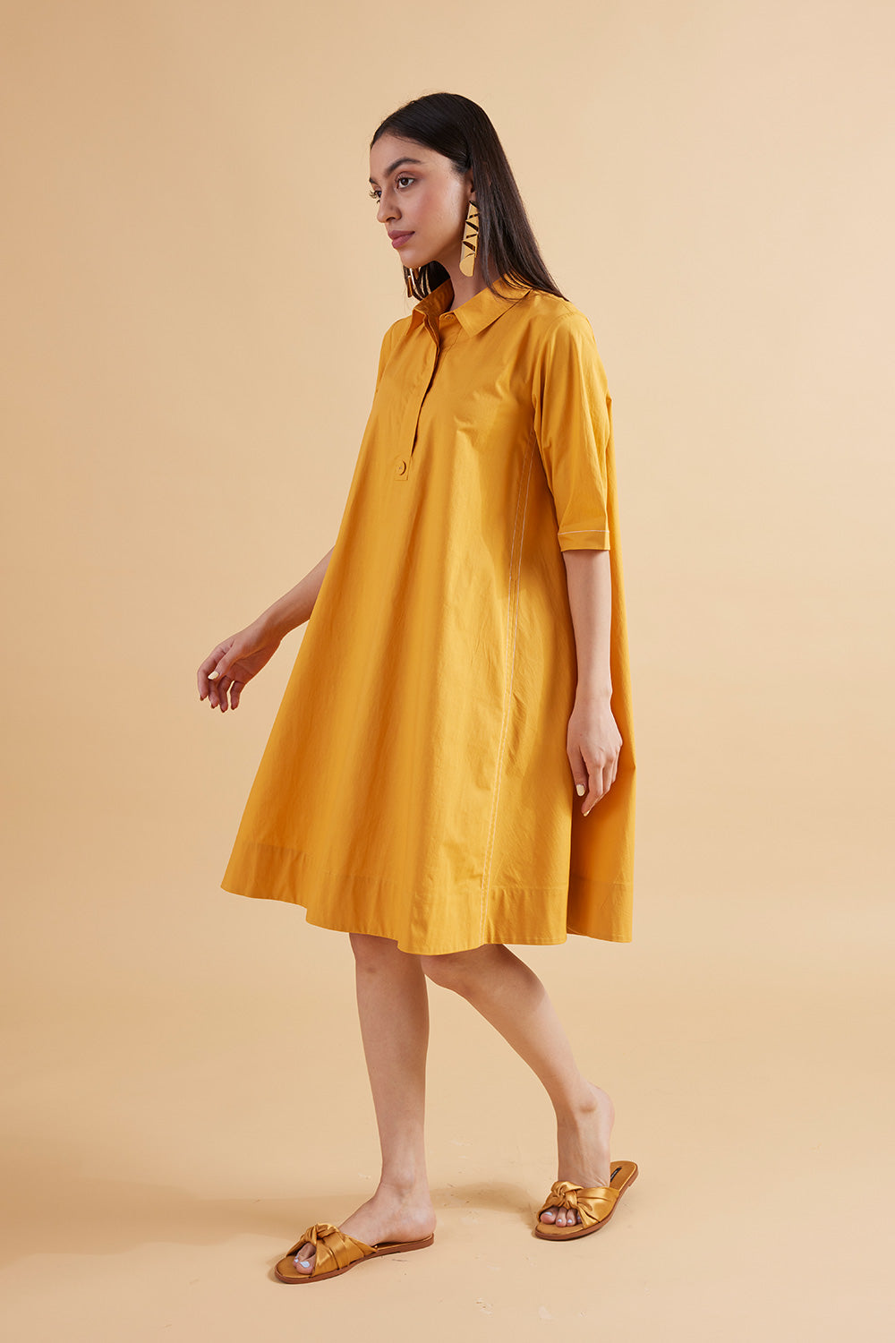 MAISIE AMBER SOLID DRESS