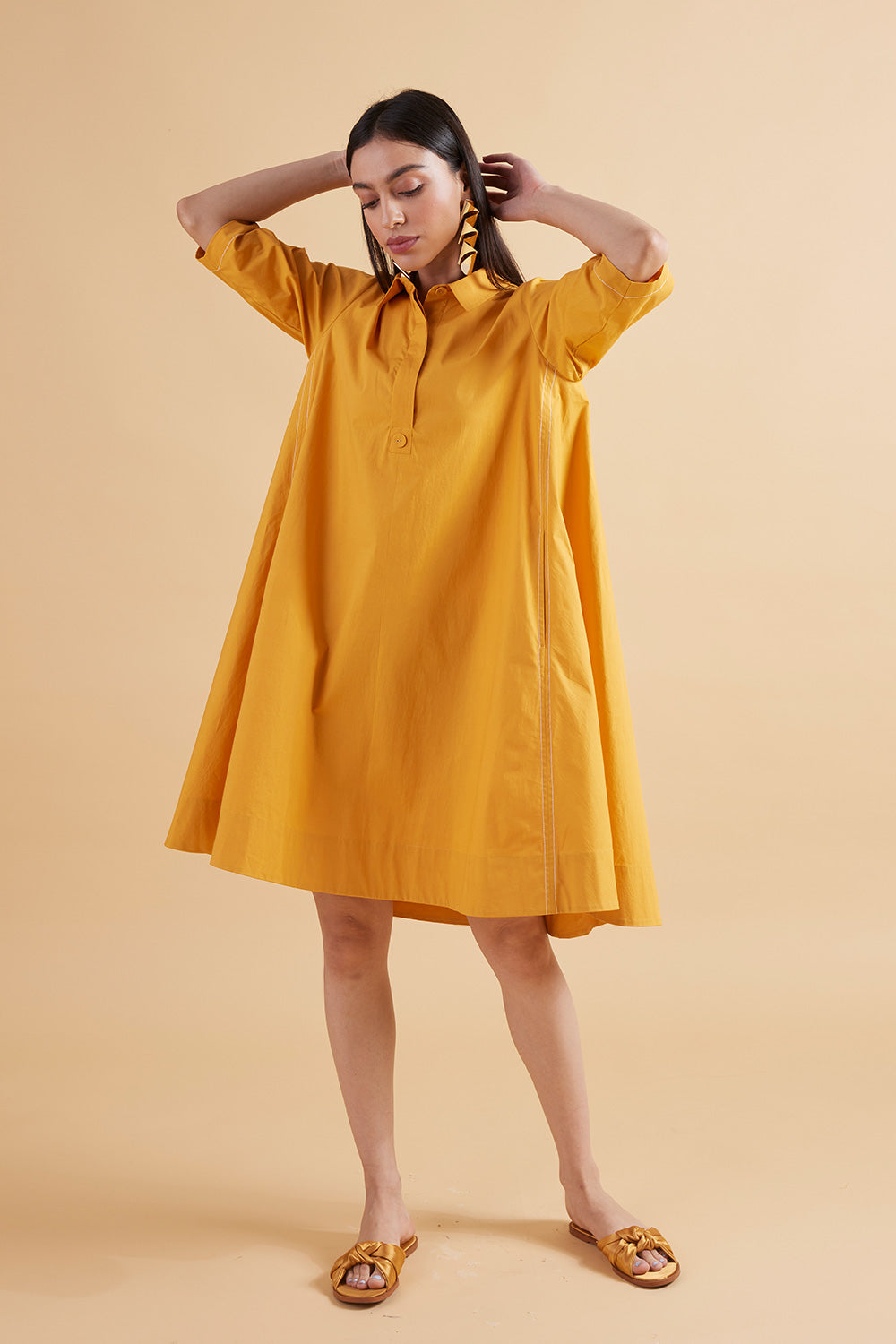 MAISIE AMBER SOLID DRESS