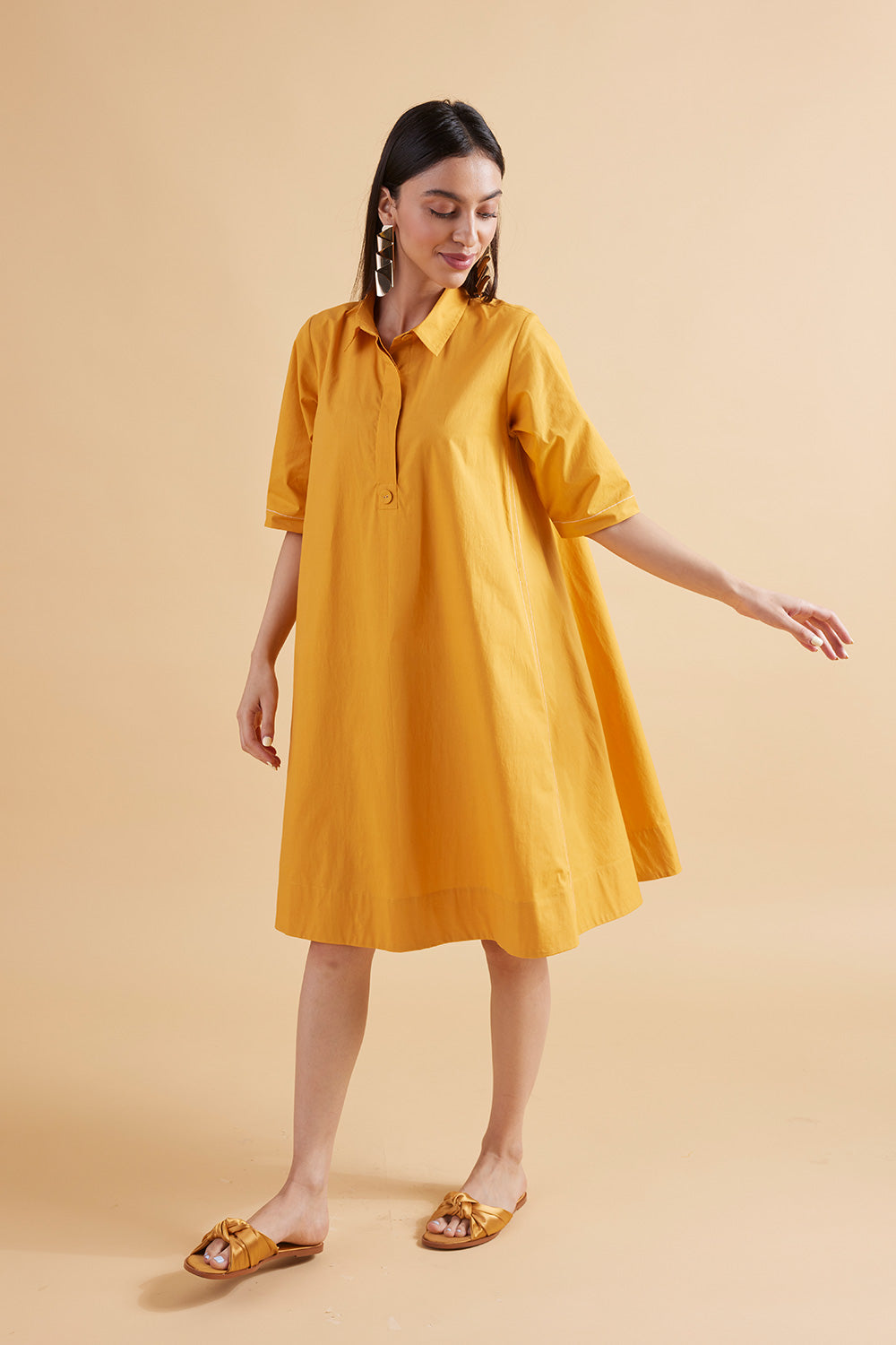 MAISIE AMBER SOLID DRESS