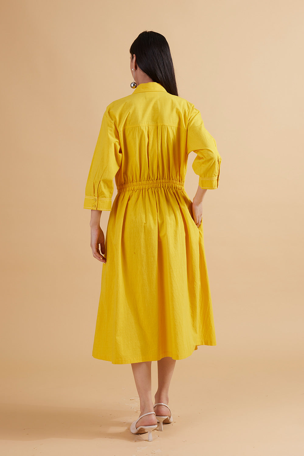 ELEANOR YELLOW SOLID DRESS