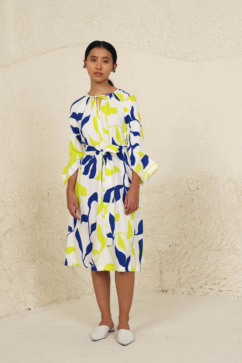 EDEN LIME PRINT DRESS