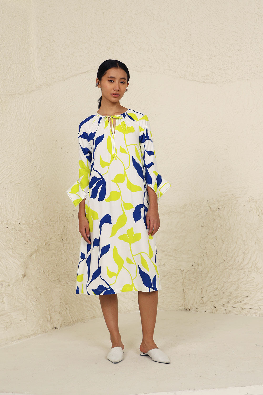 EDEN LIME PRINT DRESS