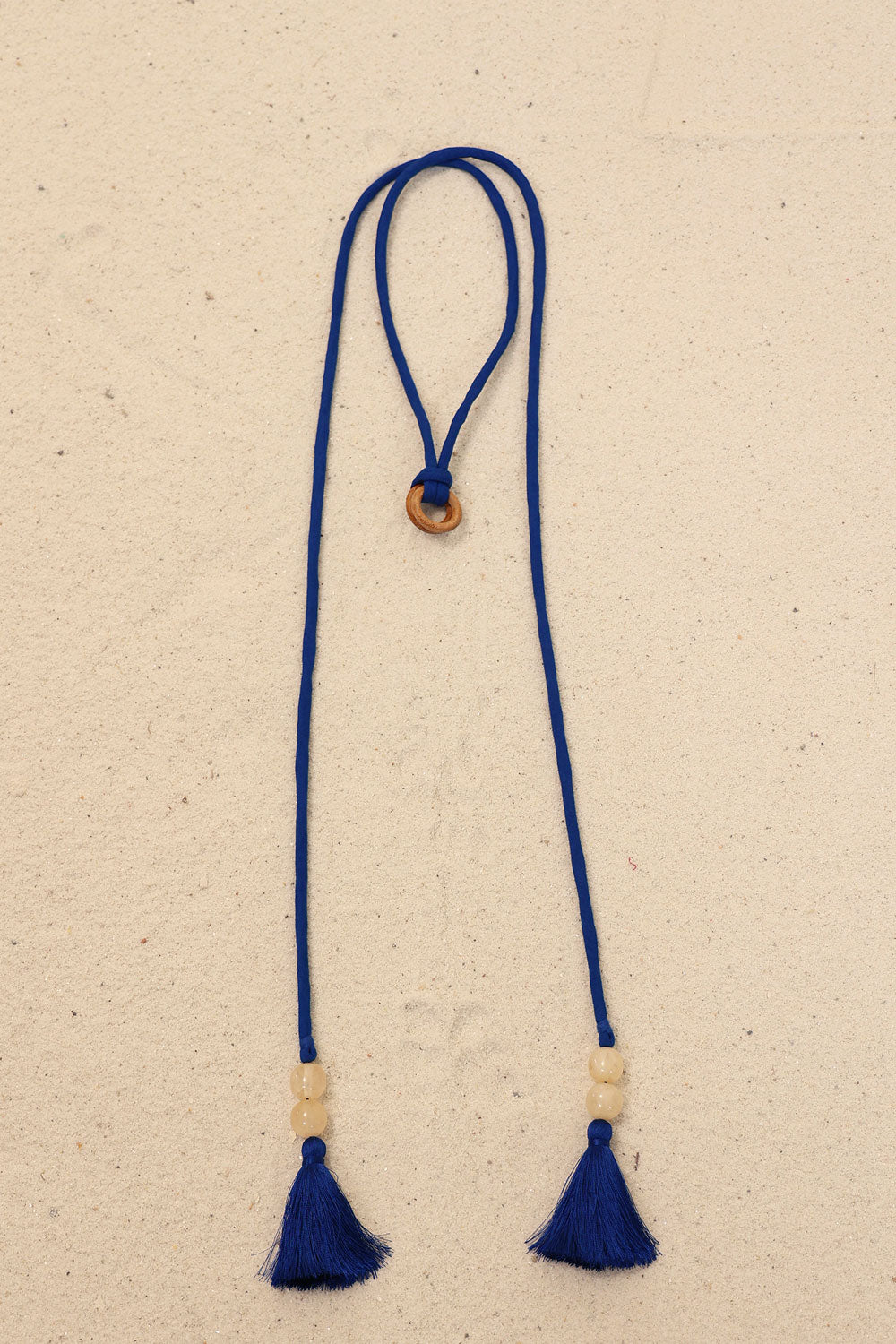 Mia blue solid wrap neckpiece