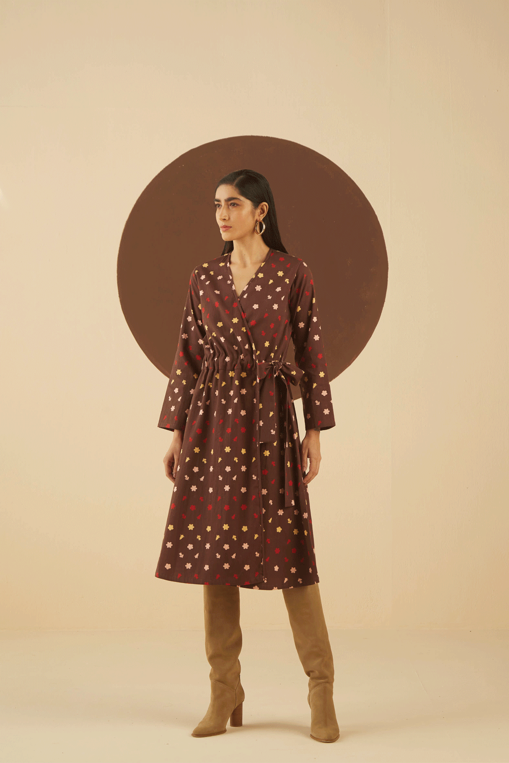 Sierra Print wrap Dress