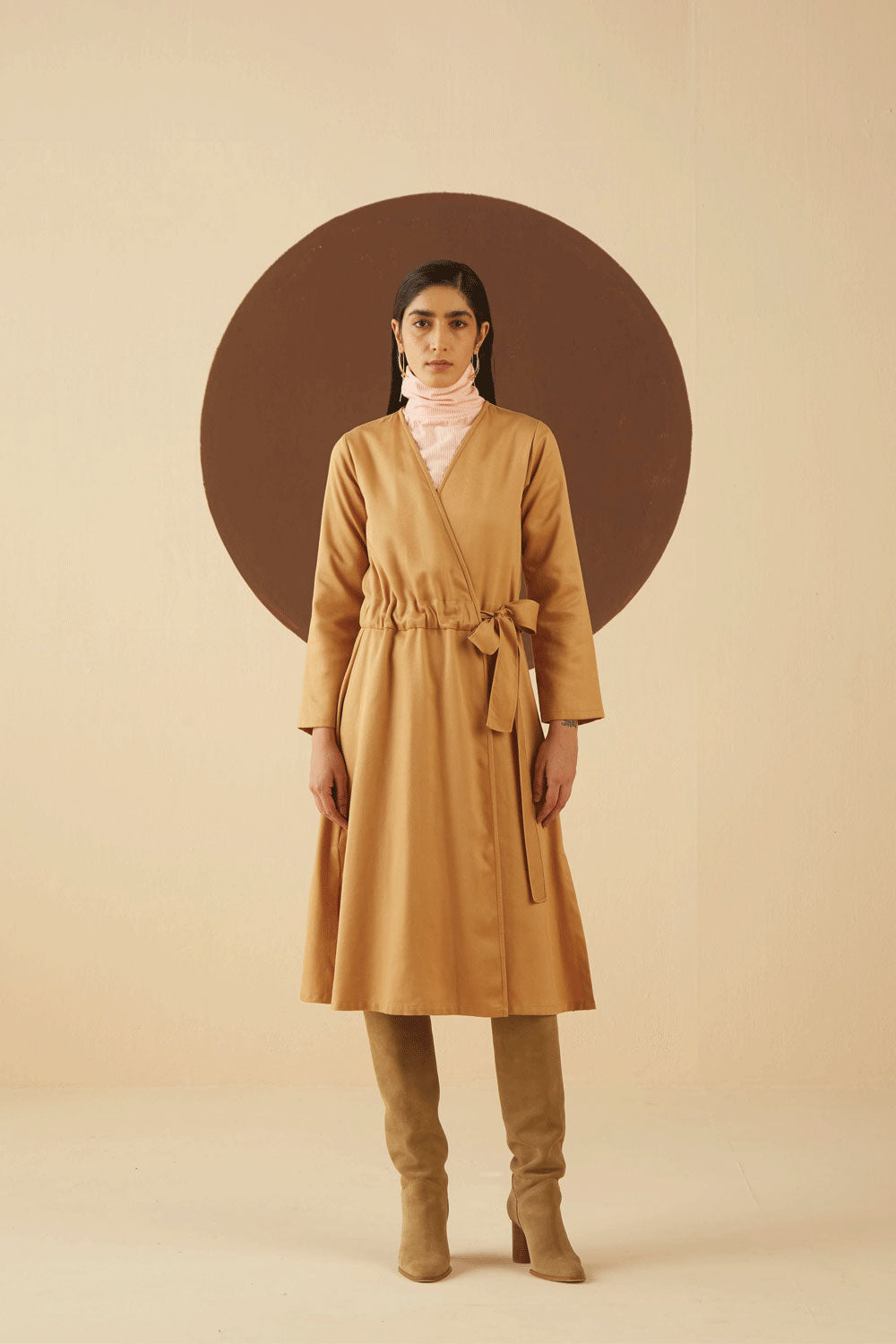 Sierra Solid Wrap Dress