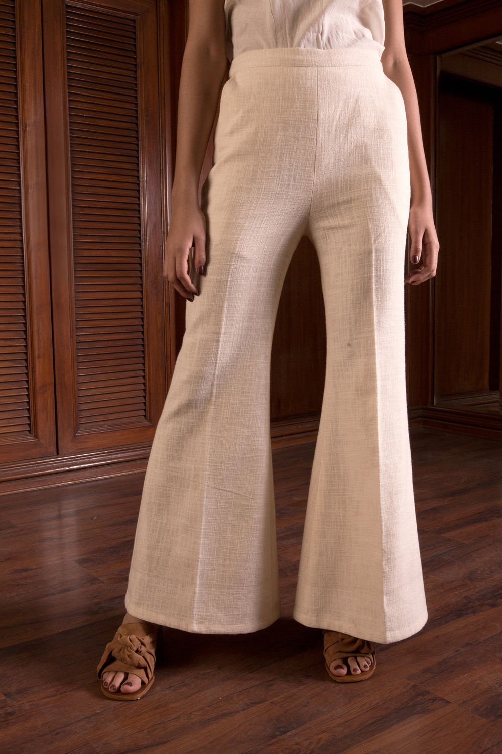 Bell Bottom Slub Trouser
