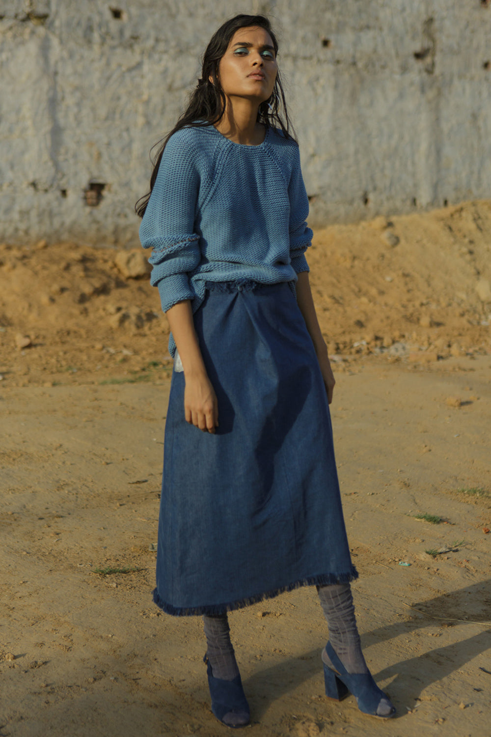 Button up Midi Skirt