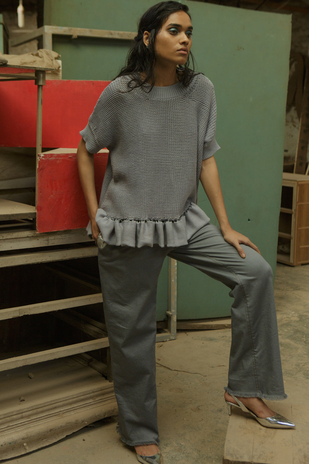 Button up Boyfriend Trouser