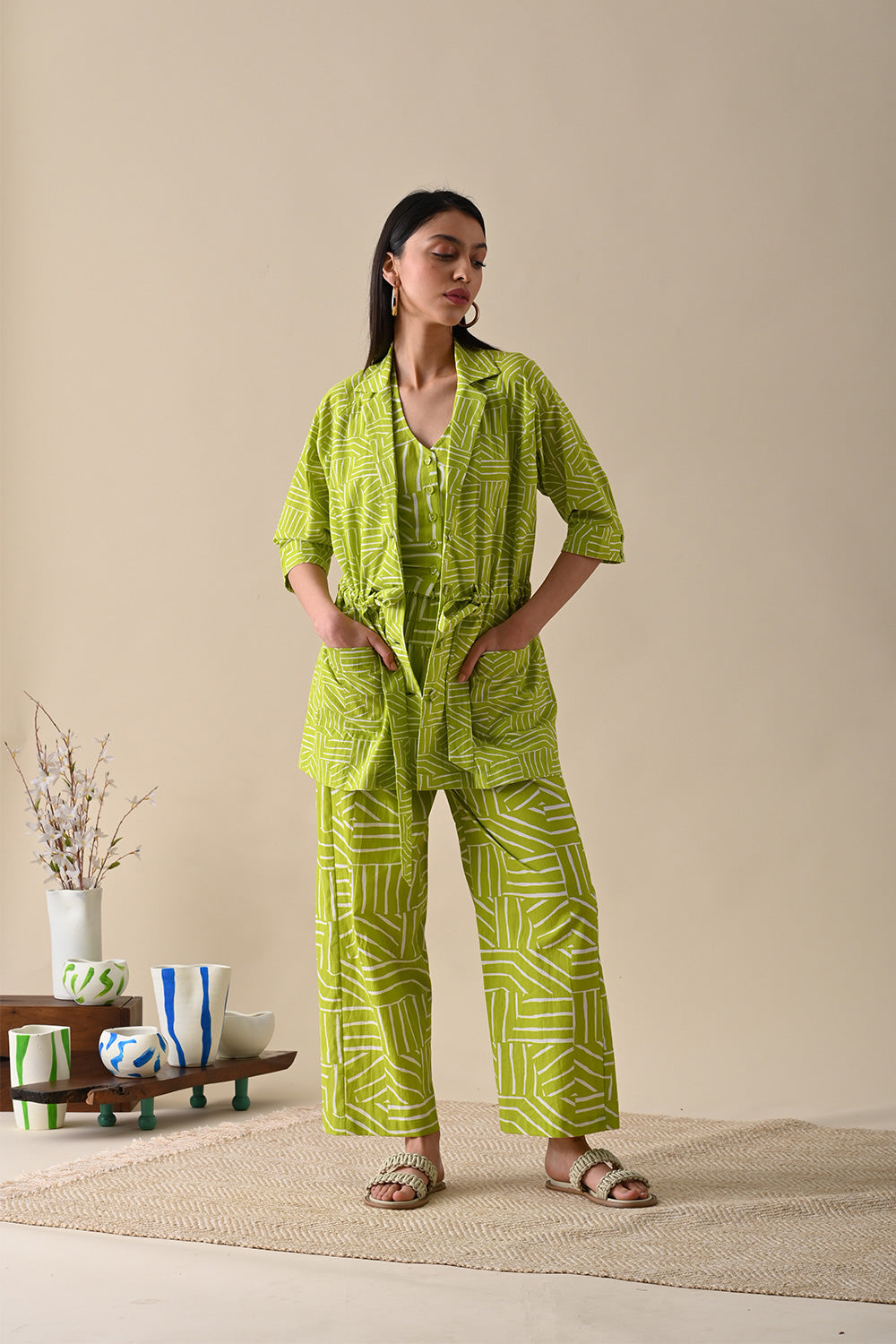 River Olive Print Co-ord