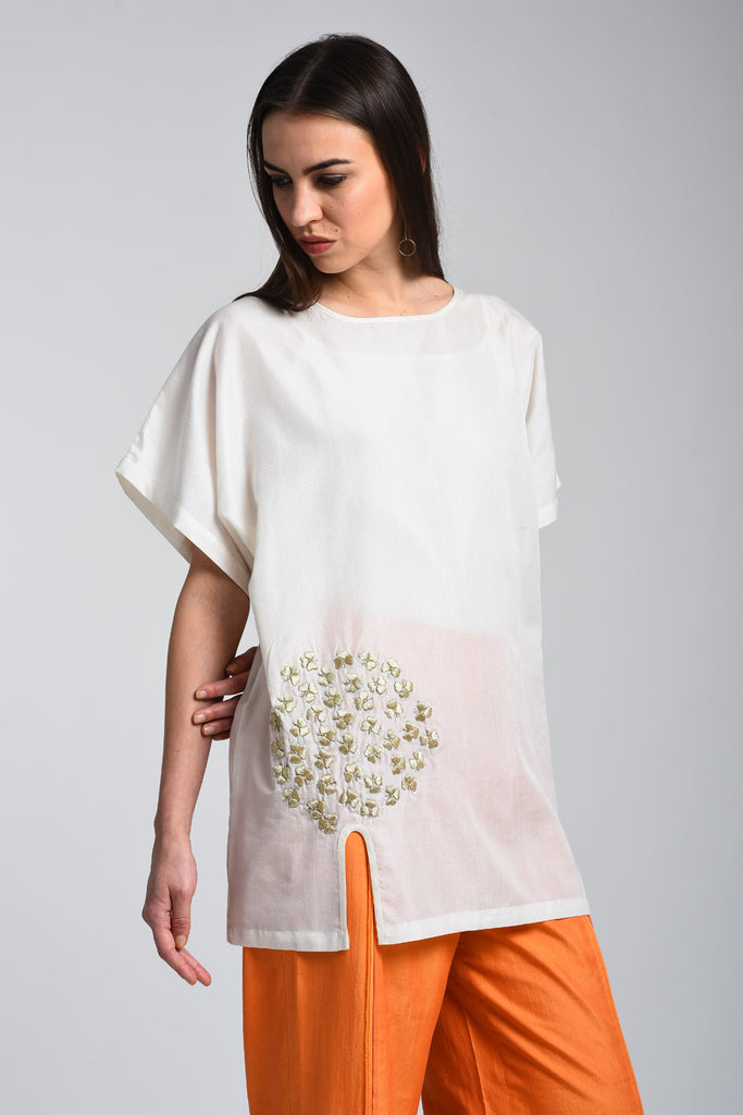 Kimono Top with Embroidery