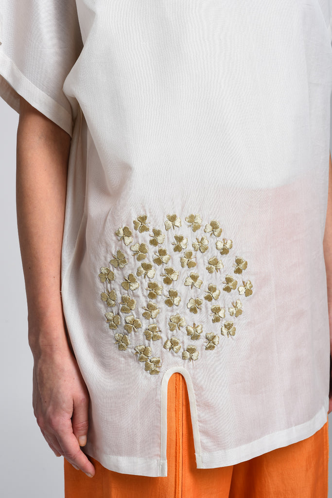 Kimono Top with Embroidery