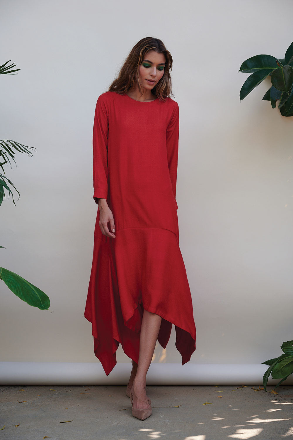 Scarlet Solid Dress