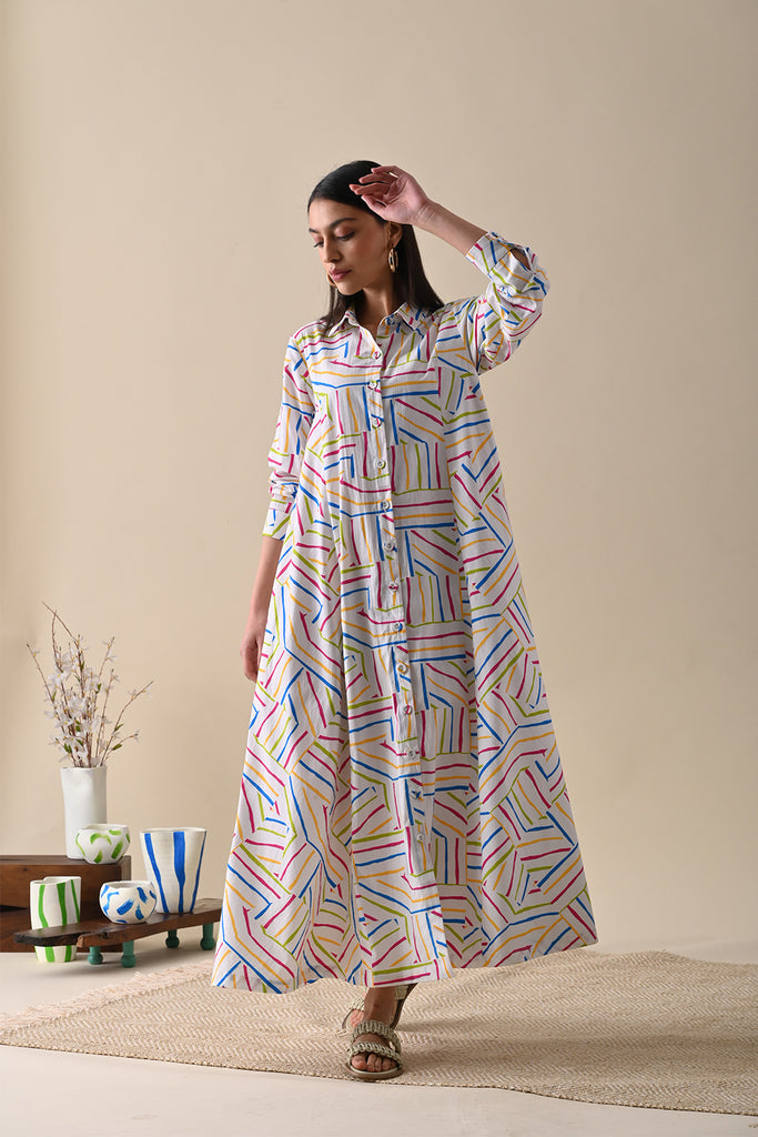 Lillian Multi Print Dress
