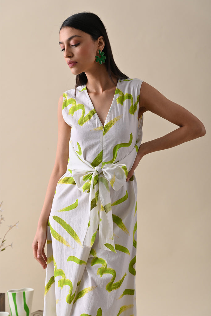Nova Olive Print Jumpsuit
