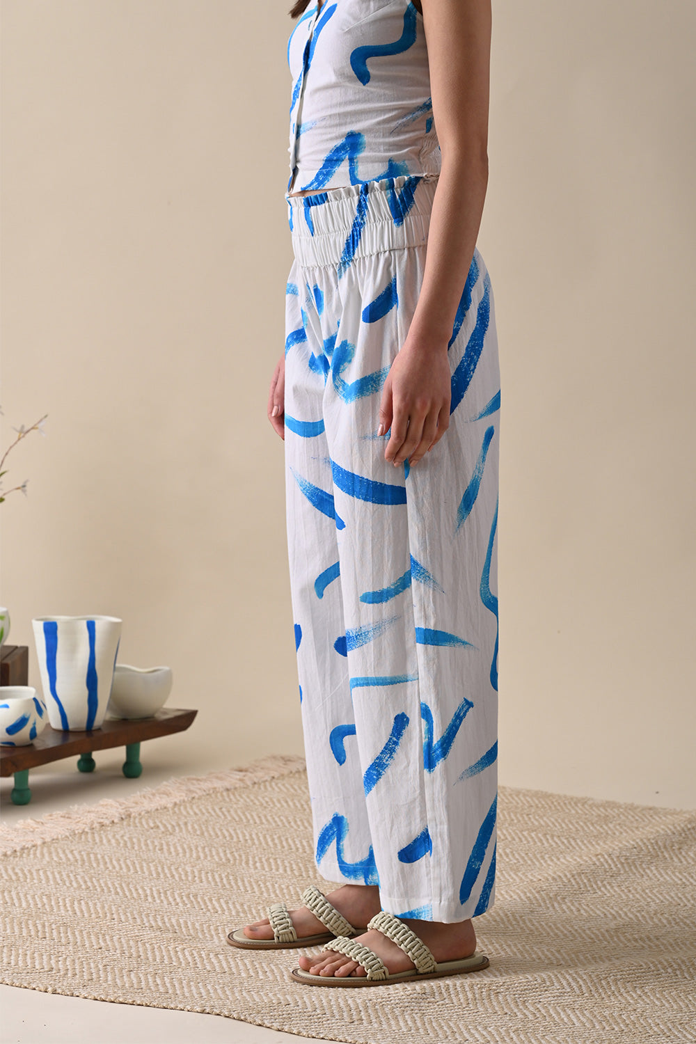 River Blue Print Trouser