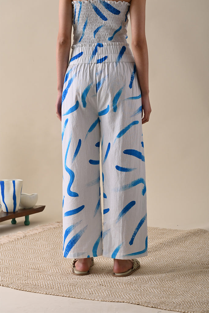 River Blue Print Trouser