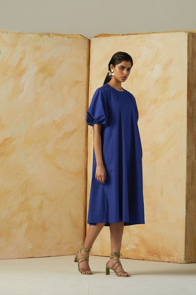 Margo Blue Solid Dress