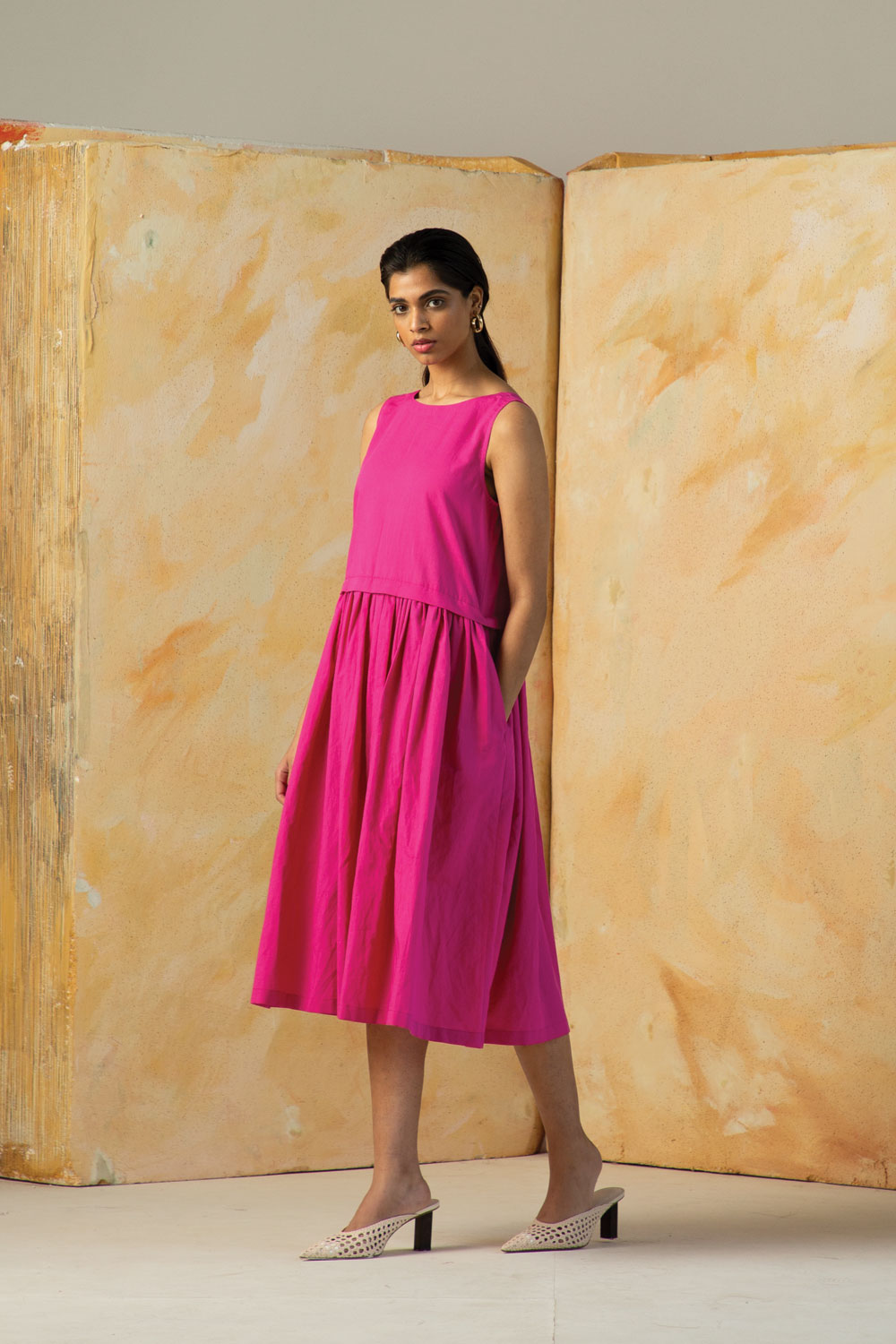 Rylie Pink Solid Dress